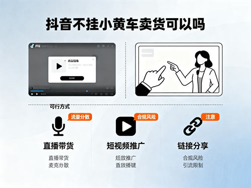 抖音不挂小黄车卖货可以吗