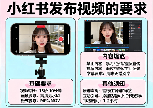 小红书发布视频的要求 小红书发布视频的要求