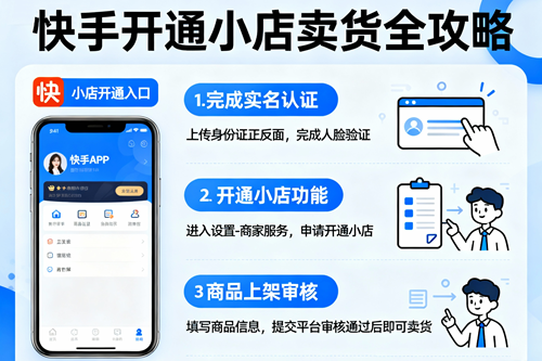快手开通小店怎么才能卖货